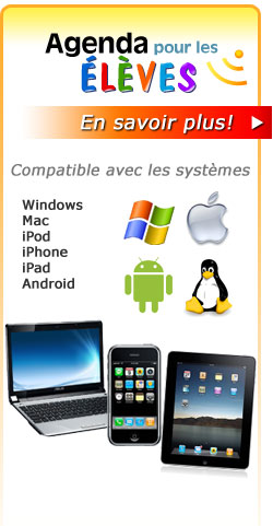 Agenda personnalis� pour les �l�ves, iCal, iPod, iPad, Android